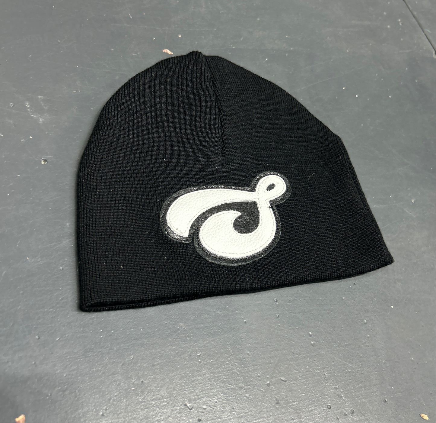 Subliminal Studios Leather Patches Wool Beanie Black