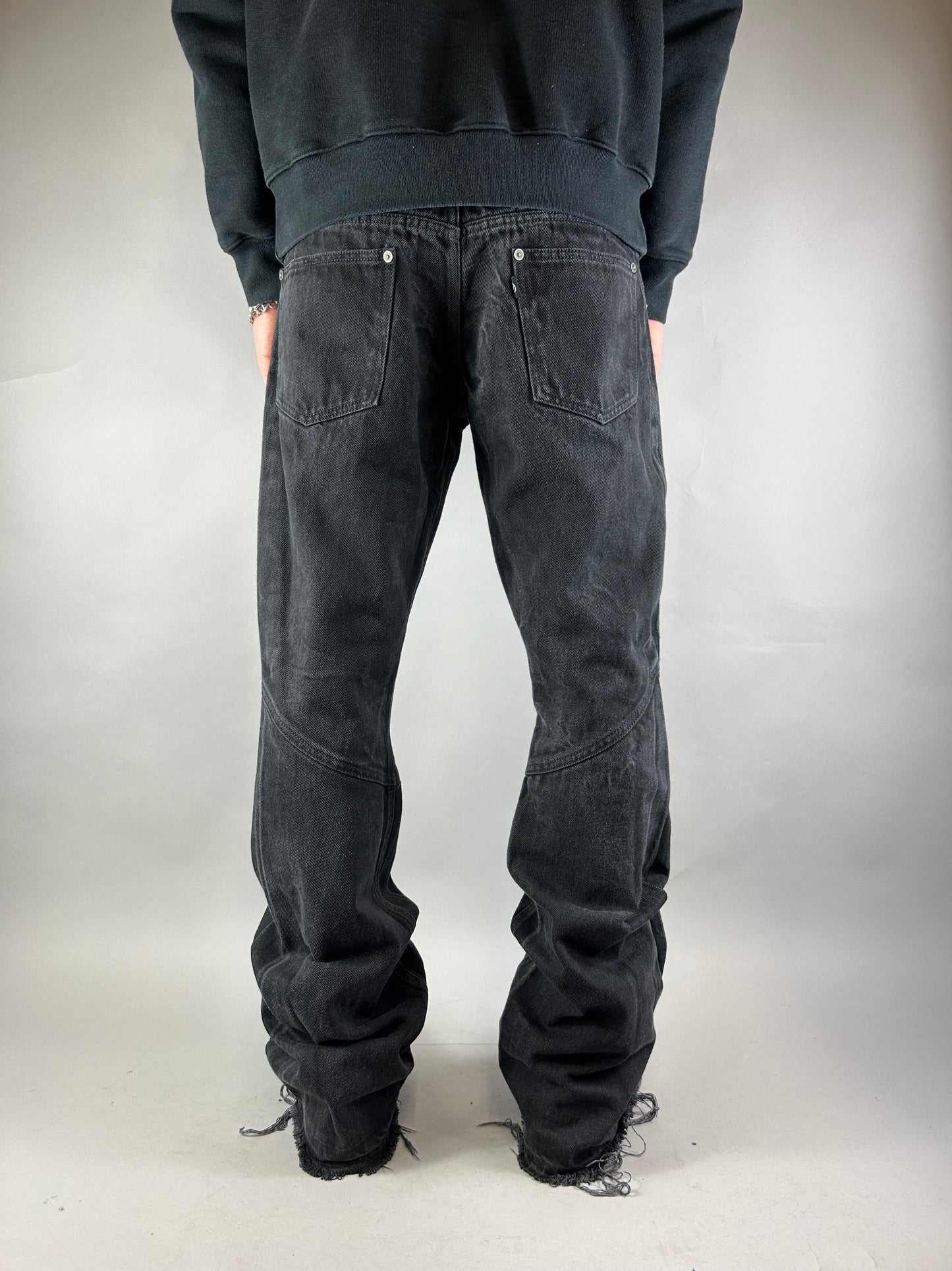 Flared Plain Denim