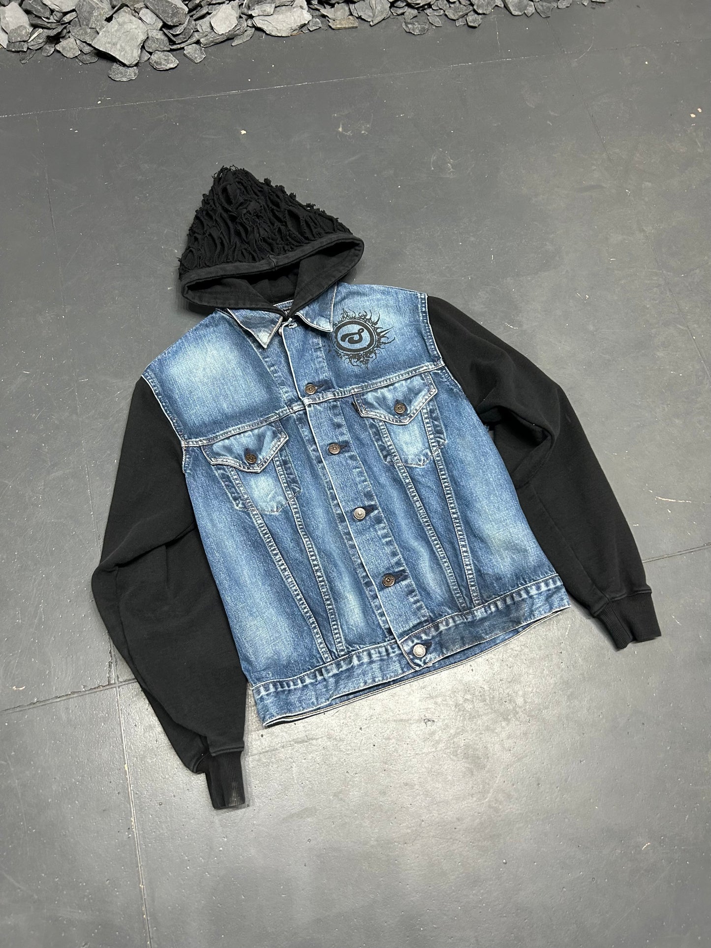 Hybrid Hooded Denim Jacket