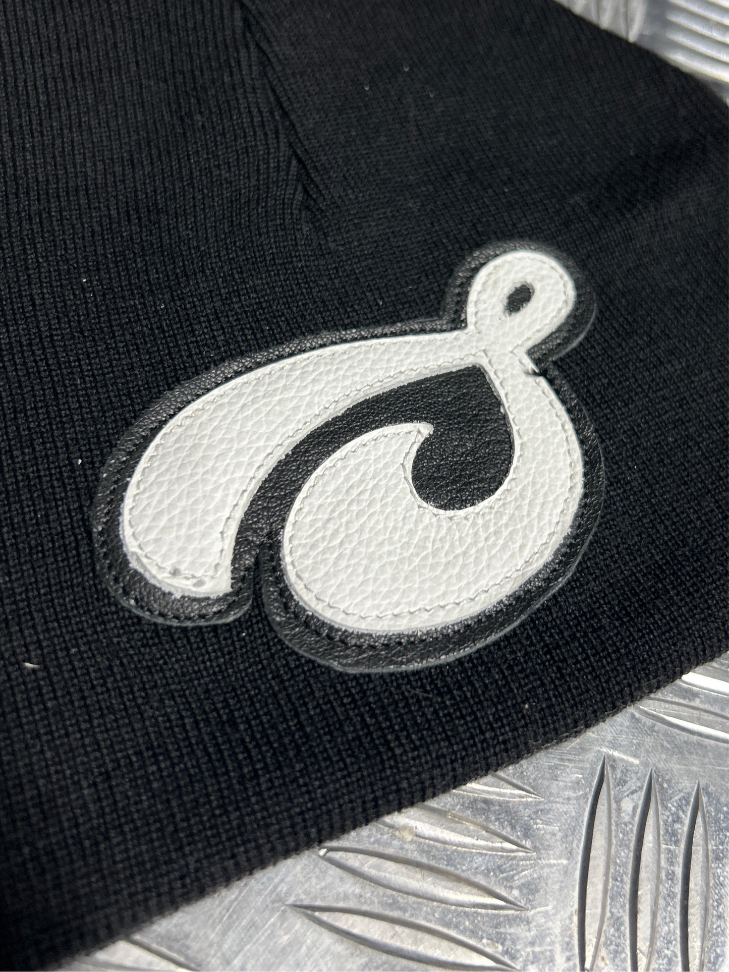 Subliminal Studios Leather Patches Wool Beanie Black