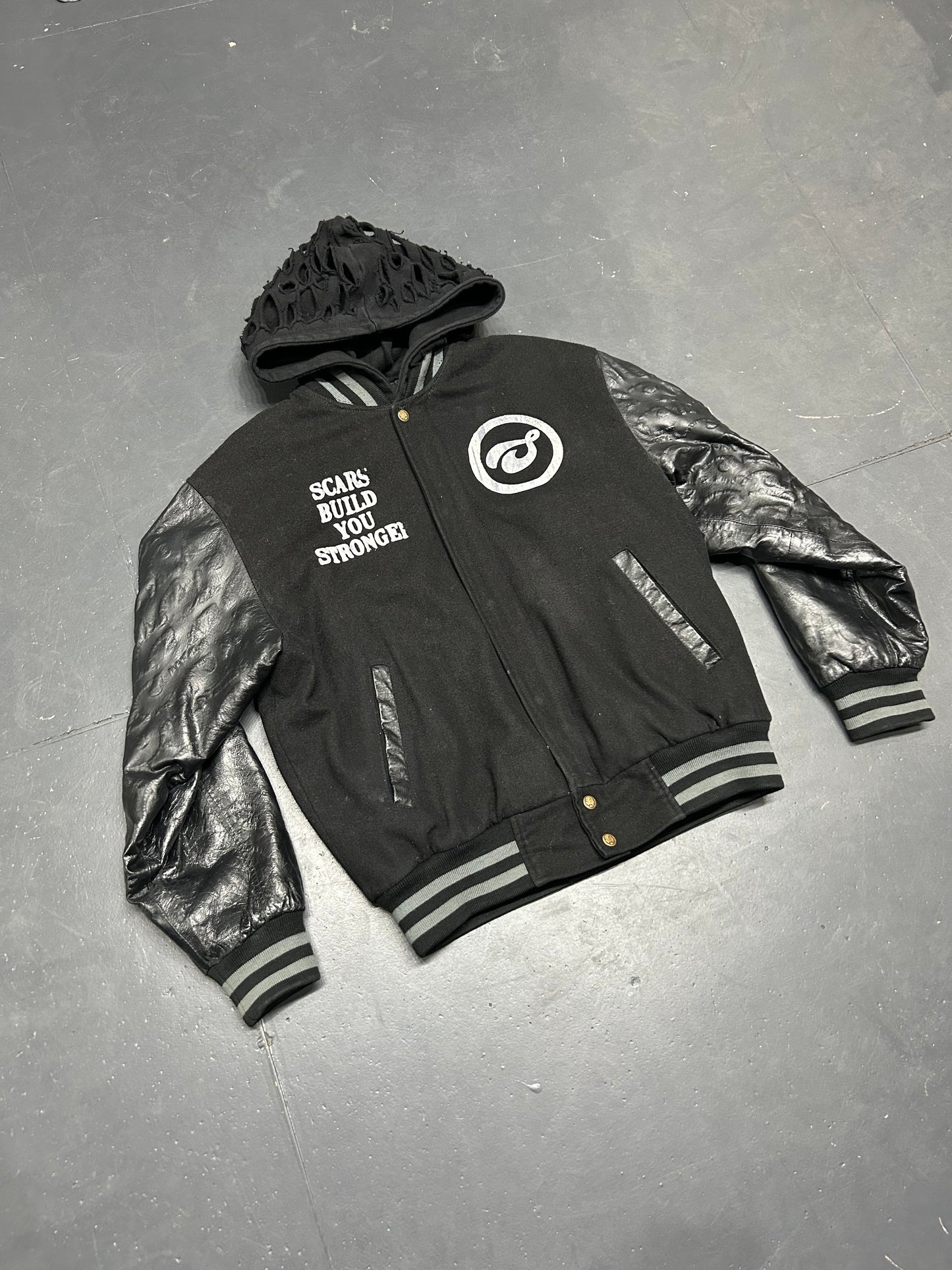 Hybrid Hooded Varsity Jacket