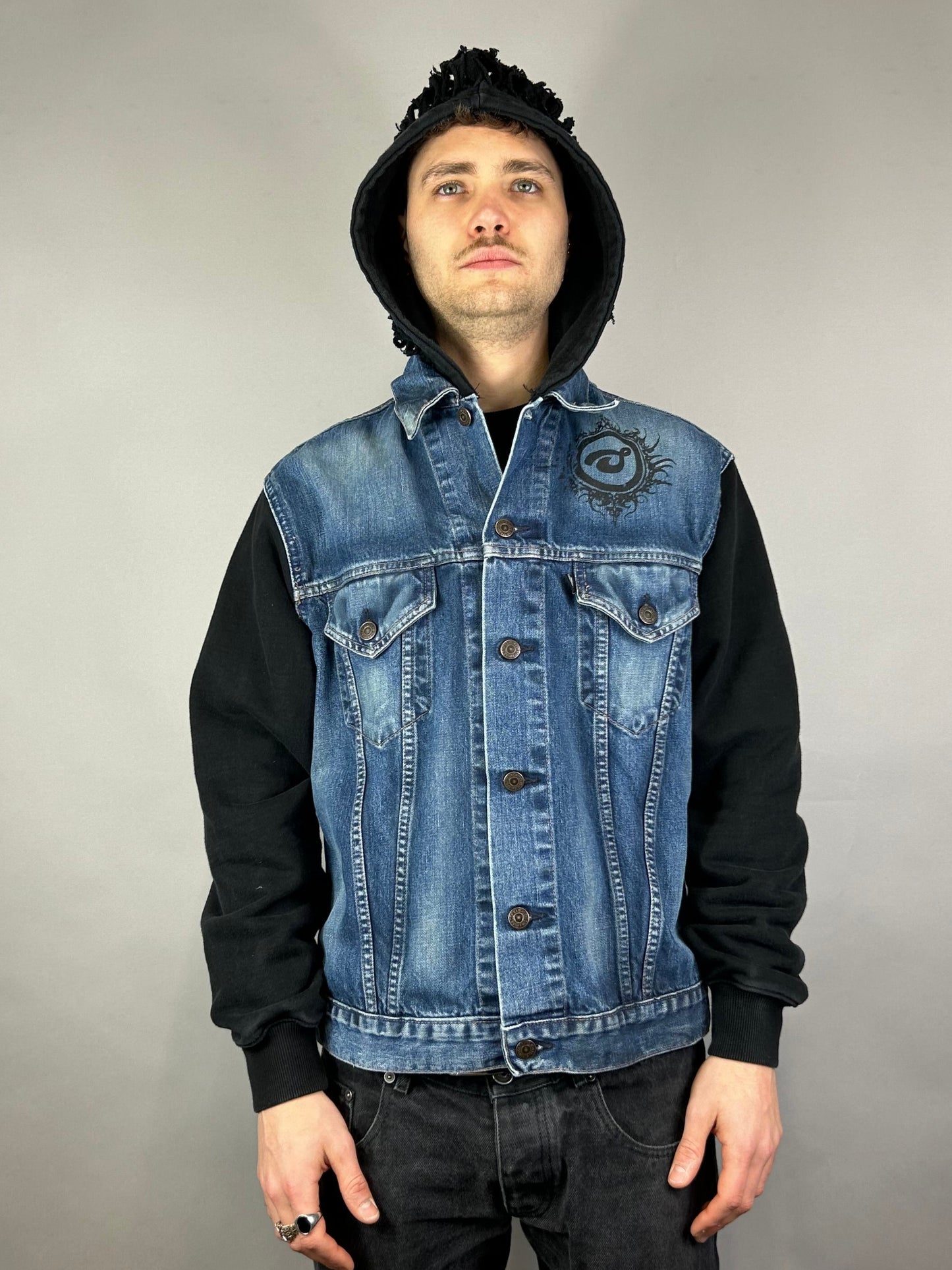 Hybrid Hooded Denim Jacket