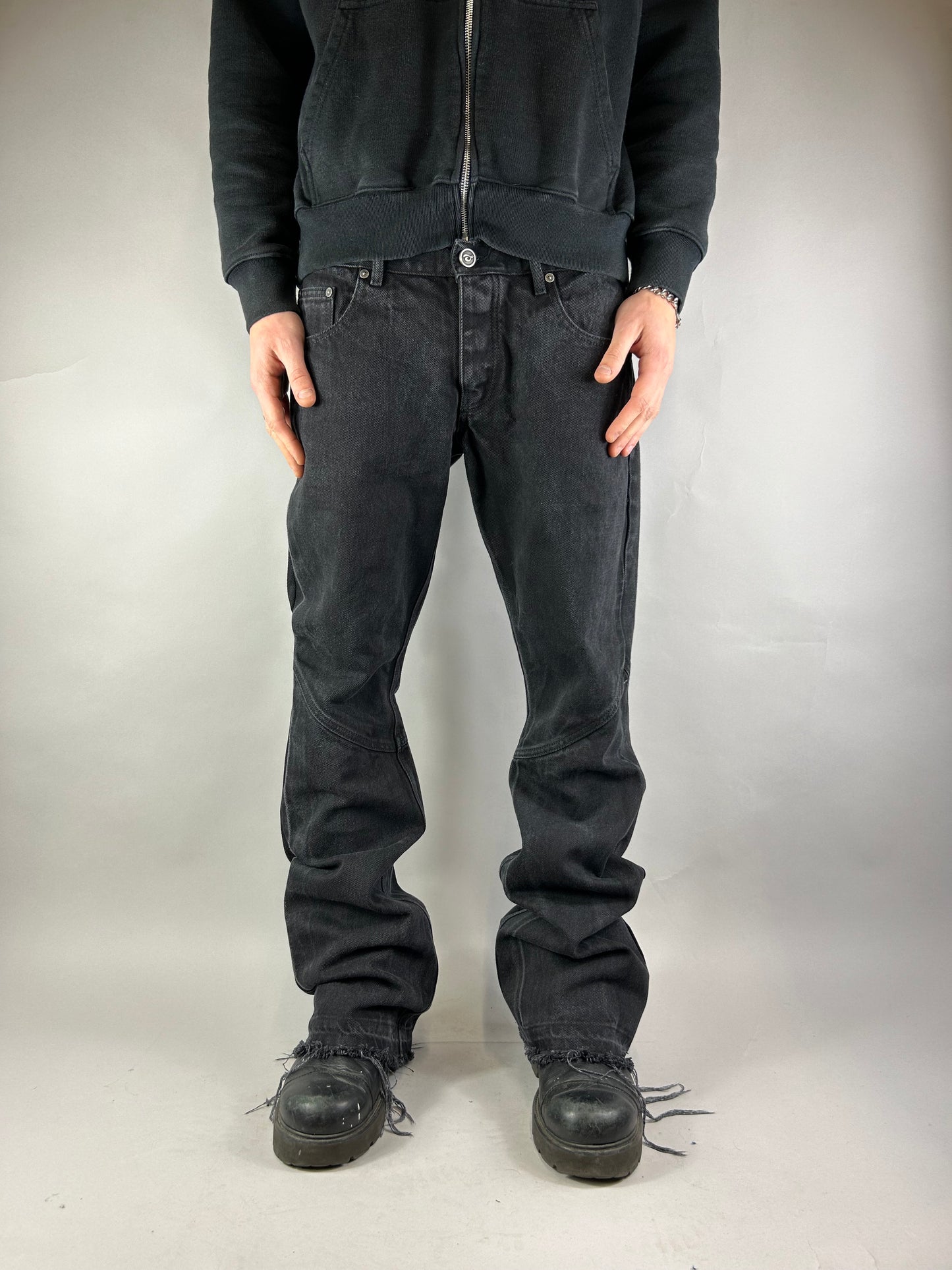 Flared Plain Denim