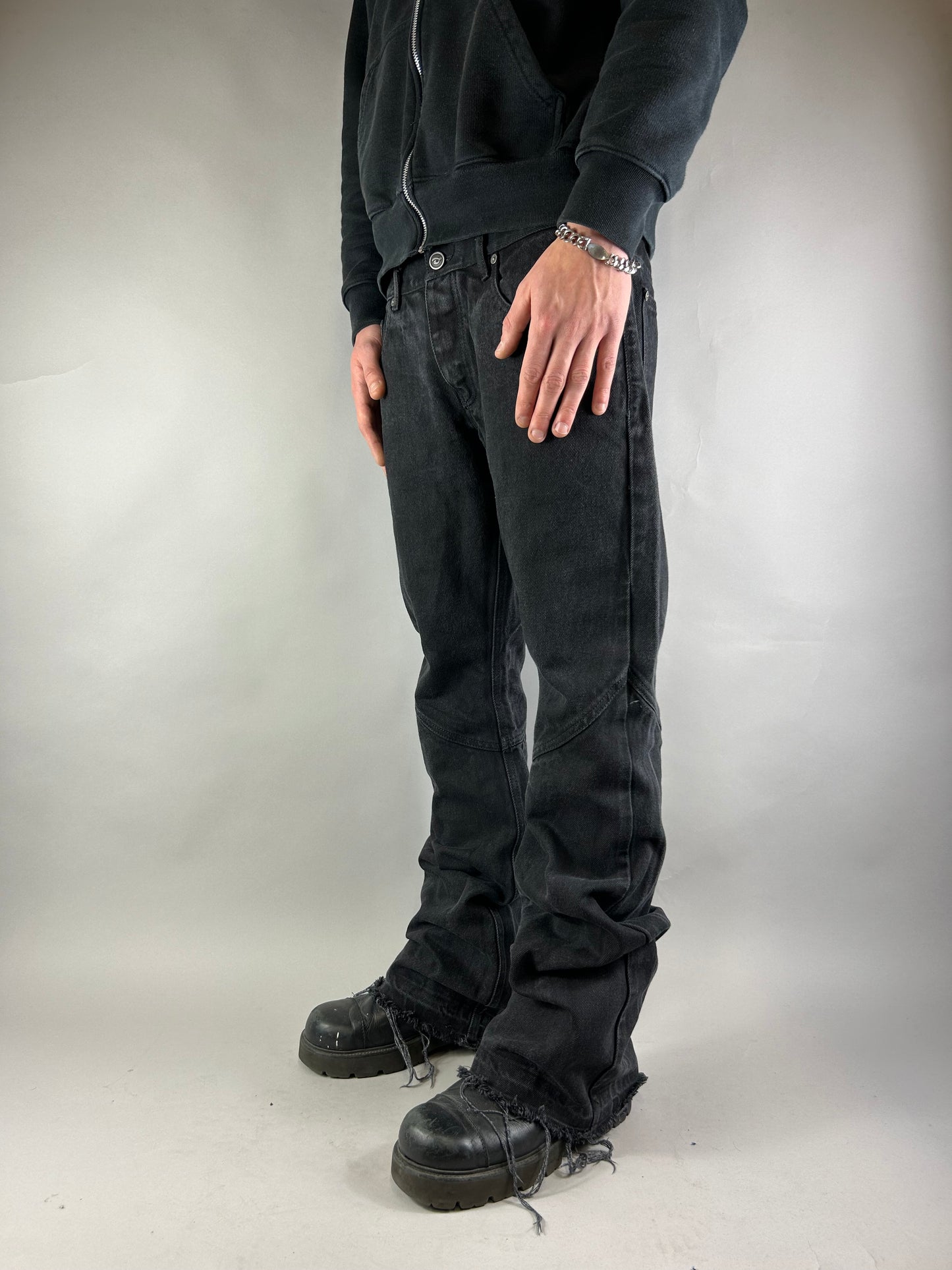 Flared Plain Denim