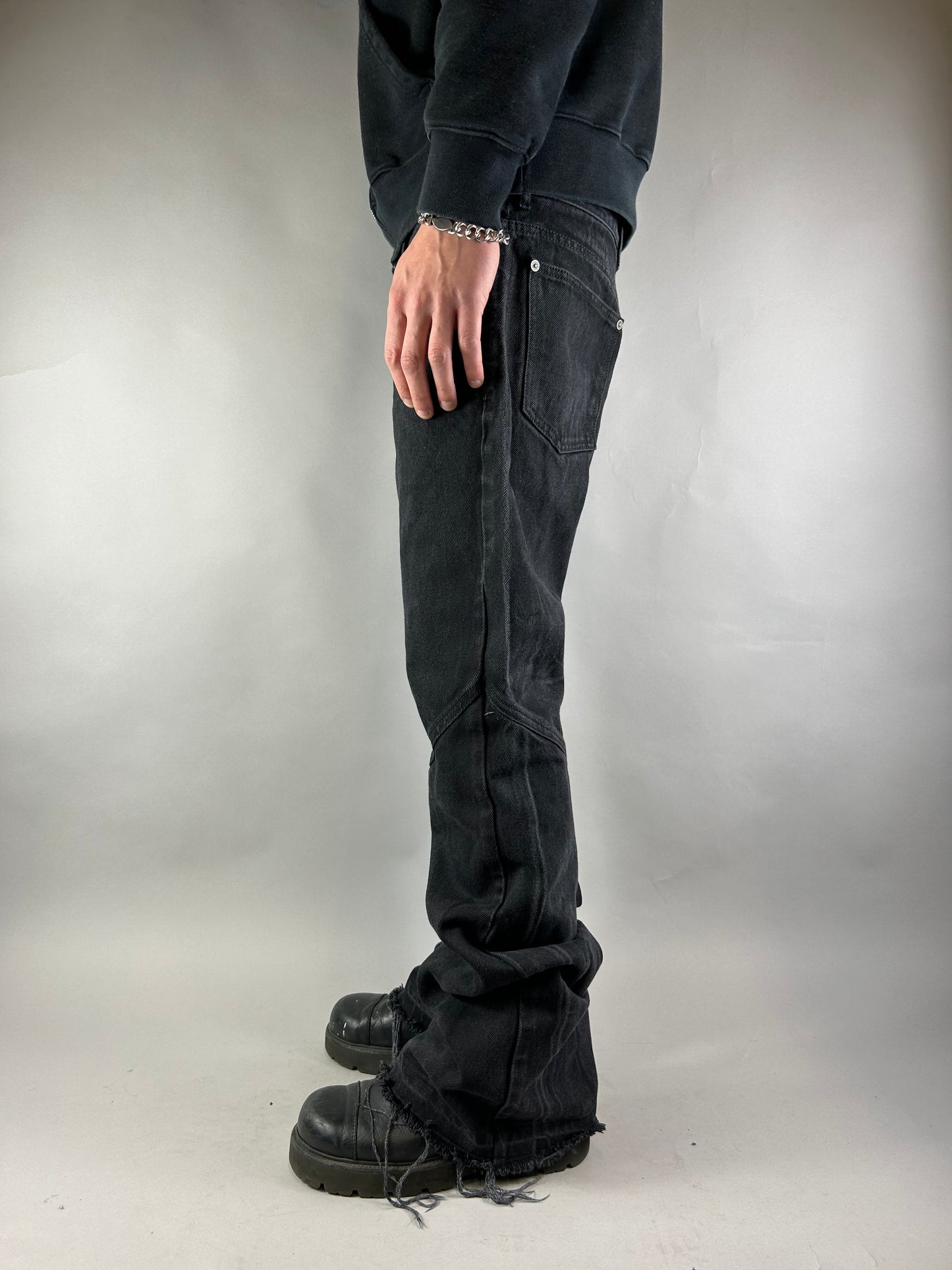 Flared Plain Denim
