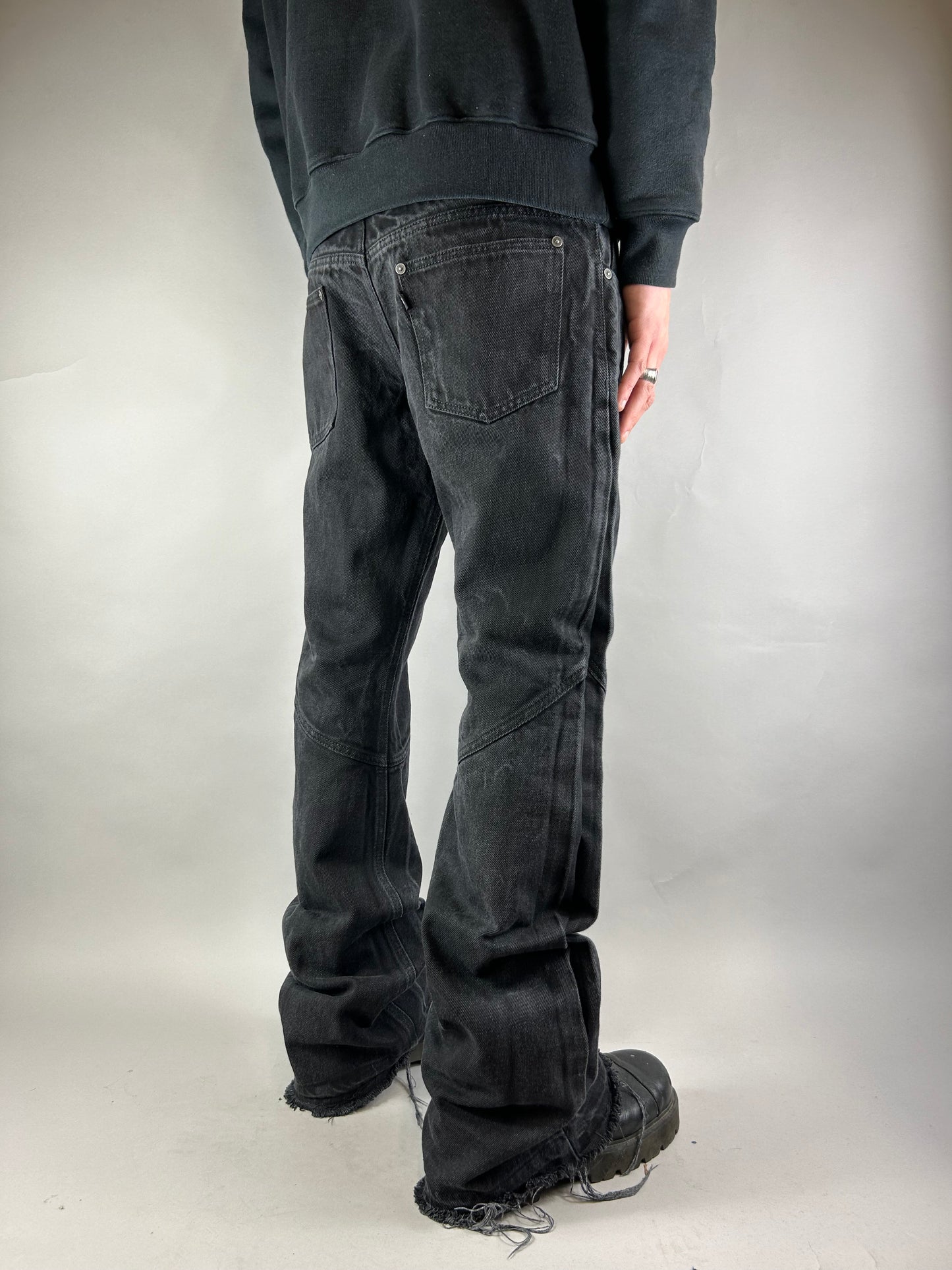 Flared Plain Denim