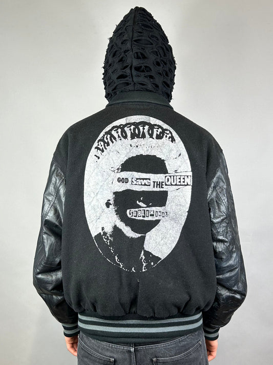Hybrid Hooded Varsity Jacket